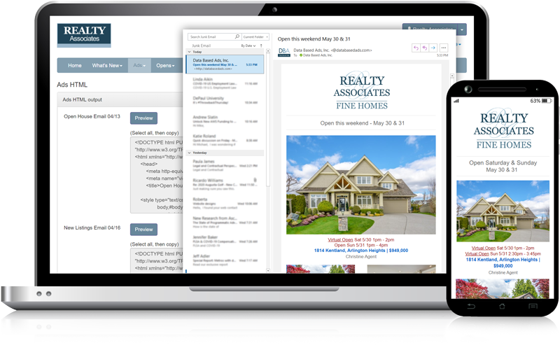 Admaster - Multi-property HTML email user interface