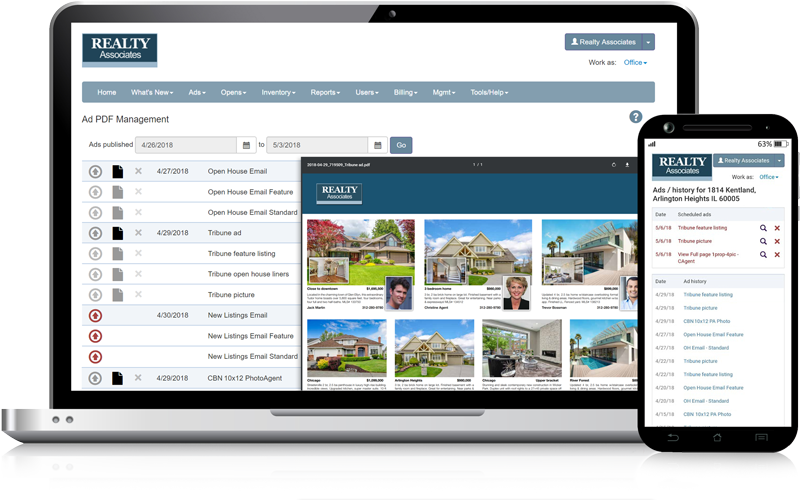 Ad PDF management | Linked ad history reports